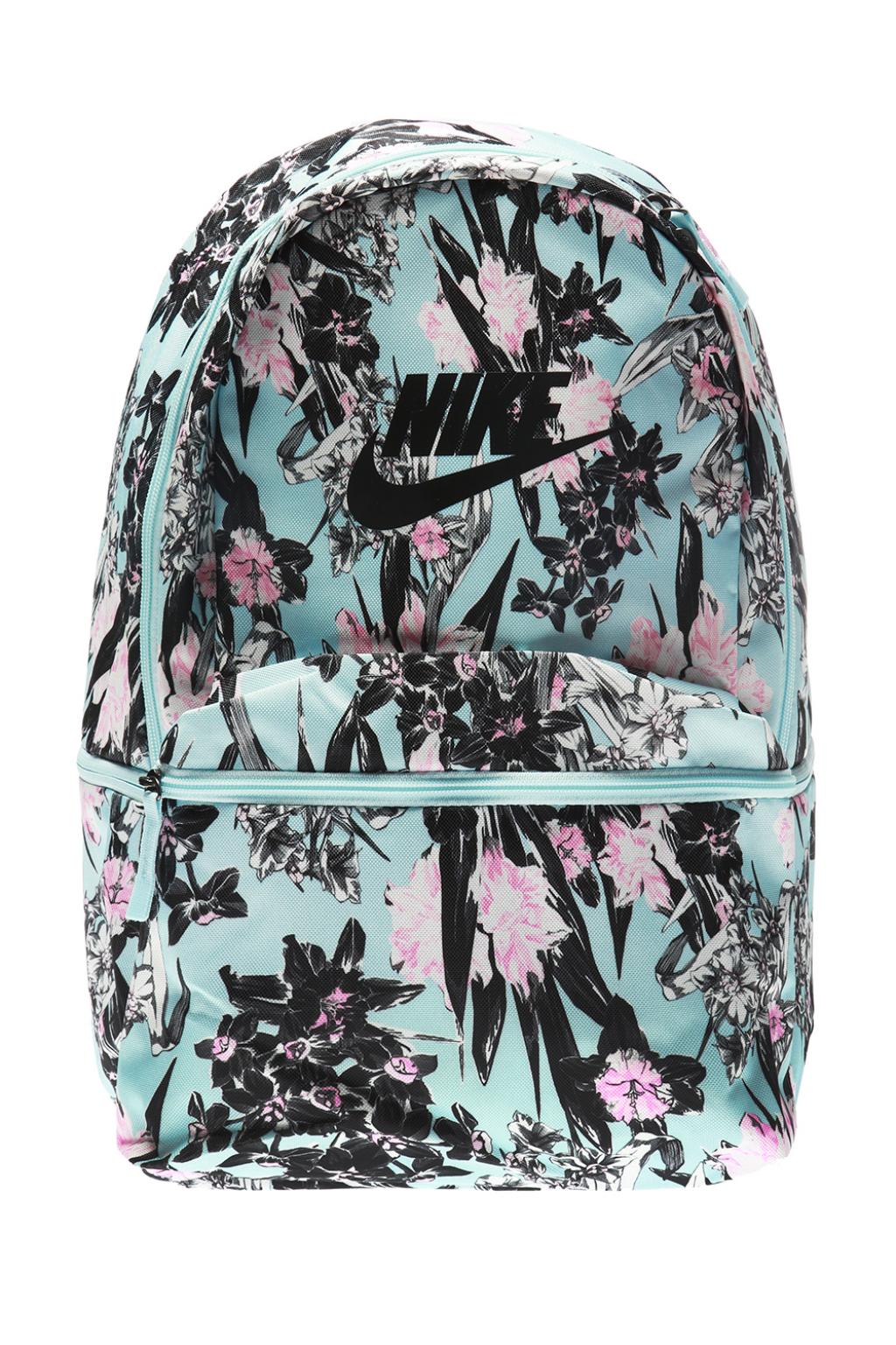 Nike pink heritage hot sale floral logo backpack